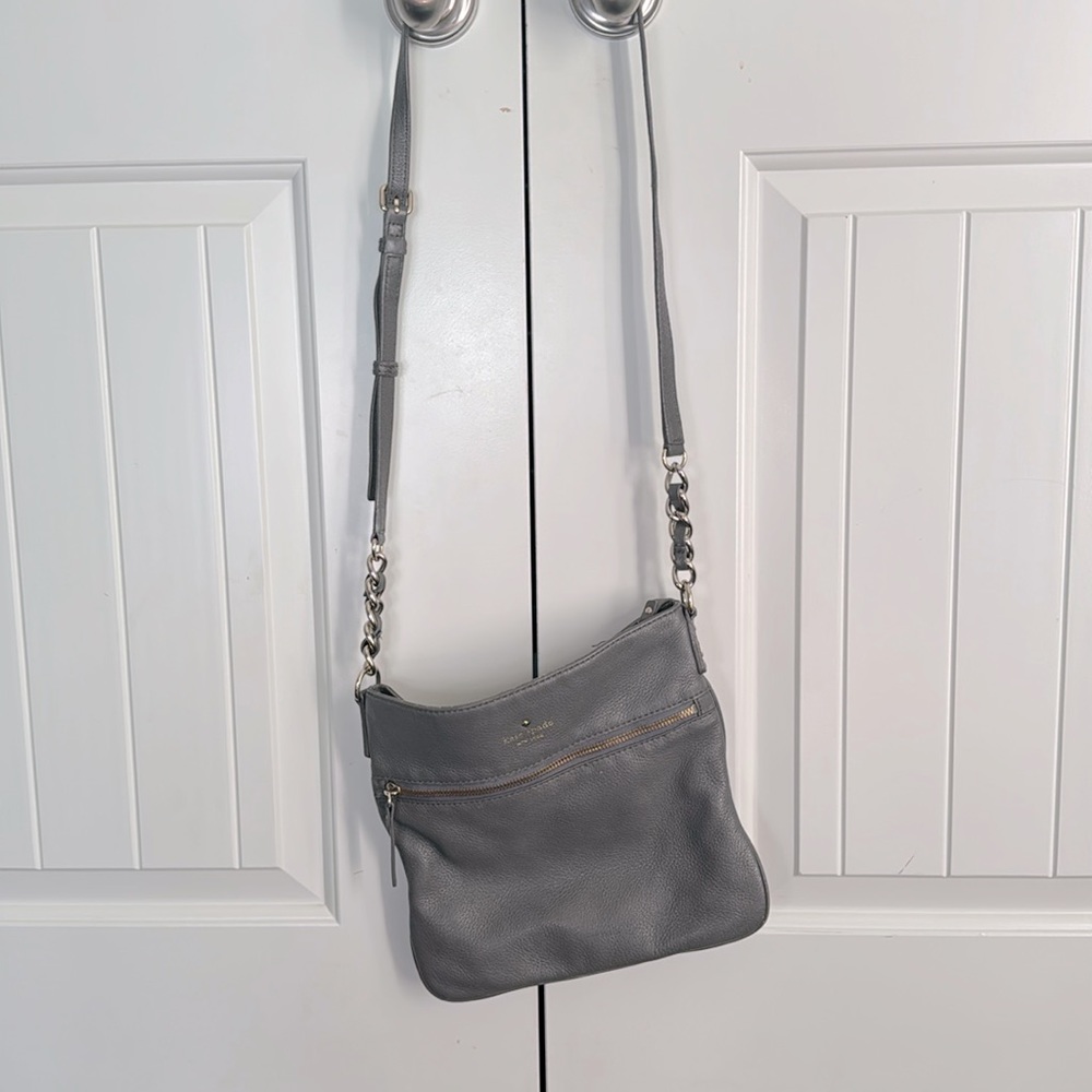 Kate Spade Gray Leather Crossbody